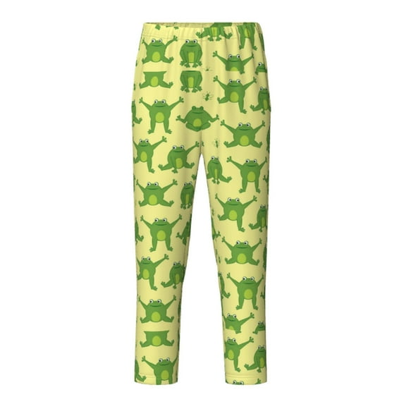 Susaid Funny Frogs Print Soft Teen Sleep Pants, Long Pajama Bottoms with Two Pockets and Elastic Waist, Designed for Ages 5-16-