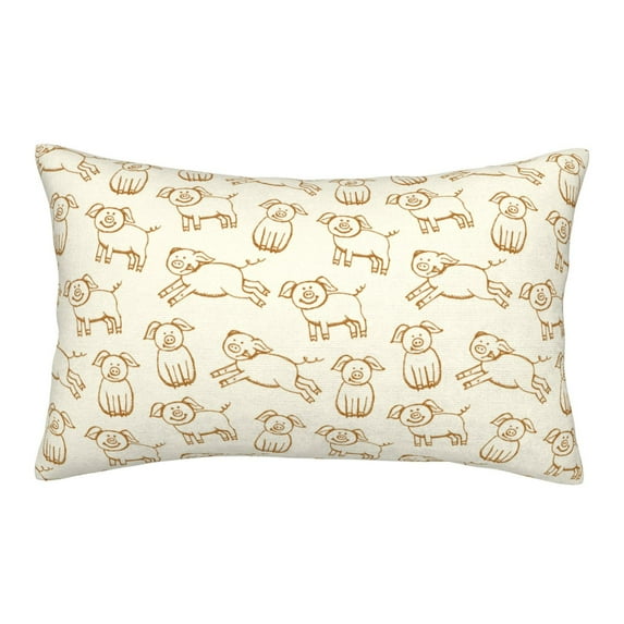 Susaid Funny Pigs Print Pillowcases Multiple Size, Pillow Cover Super Soft Envelope Closure Standard Pillow Case-14"x20"