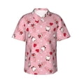 thumbnail image 1 of Susaid Gnome With Heart Print Short Sleeve Shirts Button Down Casual Shirts Summer Beach Aloha Button Down Short Sleeve for Men ,XX-Large, 1 of 7