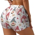 thumbnail image 1 of Susaid Gnome With Love Letter Print Intensify Workout Shorts for Women Seamless Scrunch Short Gym Yoga Running Sport Active Exercise Fitness Shorts-X-Large, 1 of 8