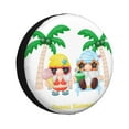 thumbnail image 1 of Susaid Gnomes Summer Beach1 Print Tire Covers,Waterproof Anti-UV Snow Sun Rain Tire Covers for RV,Truck, SUV, Trailer, Camper-15 inch, 1 of 6