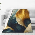 thumbnail image 1 of Susaid Golden Blue Leaf Design Print Microfiber Cleaning Cloth, Multi-Functional Cleaning Towels, Highly Absorbent Cleaning Rags,Cleaning Cloths for Car Kitchen Home-50"x40", 1 of 7