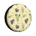 thumbnail image 1 of Susaid Green And Purple Grapes Print Tire Covers,Waterproof Anti-UV Snow Sun Rain Tire Covers for RV,Truck, SUV, Trailer, Camper-15 inch, 1 of 6