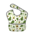 thumbnail image 1 of Susaid Green Avocado Print Bibs for Babies Toddlers Adjustable Waterproof Free Soft Durable Bibs for eating with Large Pocket Food Catcher, 1 of 8