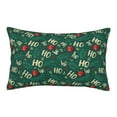 thumbnail image 1 of Susaid Green Background With Ho Print Pillowcases Multiple Size, Pillow Cover Super Soft Envelope Closure Standard Pillow Case-20"x30", 1 of 6