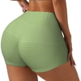 thumbnail image 1 of Susaid Green Gingham Print Intensify Workout Shorts for Women Seamless Scrunch Short Gym Yoga Running Sport Active Exercise Fitness Shorts-Medium, 1 of 8