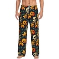 thumbnail image 1 of Susaid Halloween Skull Print Mens Pajama Pants Set Sleep & Lounge Pants, PJ Bottoms with Pockets and Button Fly-X-Large, 1 of 6