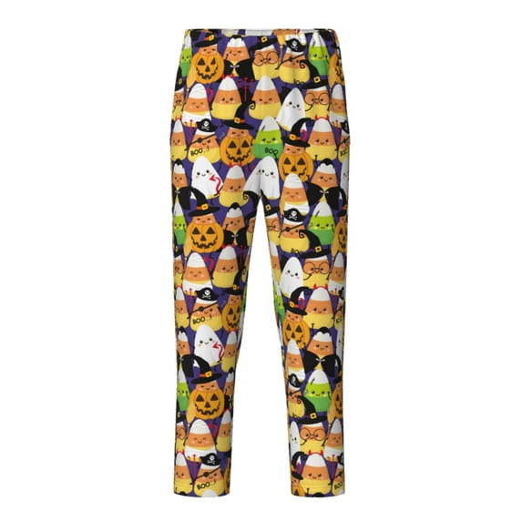 Susaid Halloween1 Print Soft Teen Sleep Pants, Long Pajama Bottoms with Two Pockets and Elastic Waist, Designed for Ages 5-16-Medium
