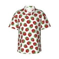 thumbnail image 1 of Susaid Hand Drawn Strawberry Print Hawaiian Shirts for Men Women,Hawaiian Summer Short-Sleeve Casual Relaxed-Fit Button-Down,Small, 1 of 7