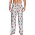 thumbnail image 1 of Susaid Hand Drawn Strawberry Print Mens Pajama Pants Set Sleep & Lounge Pants, PJ Bottoms with Pockets and Button Fly-Medium, 1 of 6