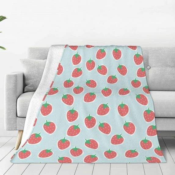 Susaid Hand Drawn Strawberry Print Microfiber Cleaning Cloth, Multi-Functional Cleaning Towels, Highly Absorbent Cleaning Rags,Cleaning Cloths for Car Kitchen Home-40"x30"