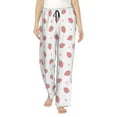 thumbnail image 1 of Susaid Hand Drawn Strawberry Print Women Relaxing Pajama Pants Comfy Pj Bottoms Soft Printed Lounge Pant with Pockets, Home Pants-Large, 1 of 6