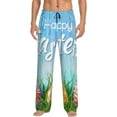 thumbnail image 1 of Susaid Happy Easter Print Mens Pajama Pants Set Sleep & Lounge Pants, PJ Bottoms with Pockets and Button Fly-X-Large, 1 of 6