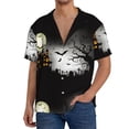 thumbnail image 1 of Susaid Happy Halloween 1 Print Men's Polo Shirts Button Down Short Sleeve Casual Summer Beach Vintage Shirts for Men-4X-Large, 1 of 5