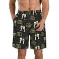 thumbnail image 1 of Susaid Happy New Year Print Men's Swim Trunks Hawaiian Bathing Mesh Lining Suit Swimsuits Beach Shorts with Pockets-, 1 of 6