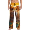 thumbnail image 1 of Susaid Hawaiian Style Guinea Pig Print Mens Pajama Pants Set Sleep & Lounge Pants, PJ Bottoms with Pockets and Button Fly-3X-Large, 1 of 6