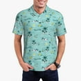 thumbnail image 1 of Susaid Hawaiian Style Print Men's Short Sleeve Polo Shirt, Golf Shirts for Men, Business Casual Polos-X-Large, 1 of 6