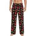 thumbnail image 1 of Susaid Heart Print Mens Pajama Pants Set Sleep & Lounge Pants, PJ Bottoms with Pockets and Button Fly-Medium, 1 of 6