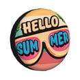 thumbnail image 1 of Susaid Hello Summer Print Water Proof Spare Tire Cover Wheel Tire Dust-proof Cover Fit Trailer, RV, SUV and Many Vehicle-16 inch, 1 of 6