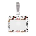 thumbnail image 1 of Susaid Hip Hop Dog Print ID Badge Holder with Double-Sided Windows Horizontal Hard Plastic Case Black Card Protector Pouch for Office School ID Credit Cards, 1 of 7
