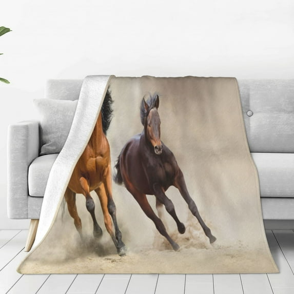 Susaid Horses free run on desert Microfiber Cleaning Cloth, Multi-Functional Cleaning Towels, Highly Absorbent Cleaning Rags,Cleaning Cloths for Car Kitchen Home-50"x40"