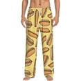thumbnail image 1 of Susaid Hot Dogs Print Mens Pajama Pants Set Sleep & Lounge Pants, PJ Bottoms with Pockets and Button Fly-Medium, 1 of 6