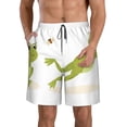 thumbnail image 1 of Susaid Hunting Frog Print Men's Swim Trunks Hawaiian Bathing Mesh Lining Suit Swimsuits Beach Shorts with Pockets-Small, 1 of 6