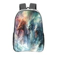 thumbnail image 1 of Susaid Ink Style Wave Dragon Print Clear Backpack See Through Transparent Plastic Clear Bookbags for School, College, Stadium,Work, 1 of 7