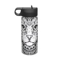 thumbnail image 1 of Susaid Intricate Cat Mandala Print 18oz Sports Insulated Kettle Stainless Steel Water Bottle For Running, Hiking, Cycling, Climbing, 1 of 8