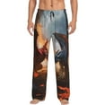 thumbnail image 1 of Susaid Lava Dragon Print Mens Pajama Pants Set Sleep & Lounge Pants, PJ Bottoms with Pockets and Button Fly-XX-Large, 1 of 6