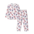 thumbnail image 1 of Susaid Lavender Flowers Print Men's Long Sleeve Pajama Set, Two-Piece Button-Down Loungewear PJs Set, Comfortable Sleepwear for Relaxation-XX-Large, 1 of 7