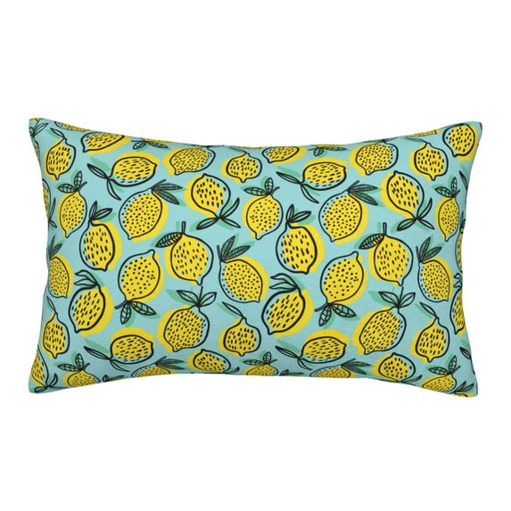 Susaid Lemon Print Pillowcases Multiple Size, Pillow Cover Super Soft Envelope Closure Standard Pillow Case-20"x30"
