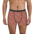thumbnail image 1 of Susaid Leopard Print Print Men's Mesh Boxer Briefs Cooling Breathable Sports Underwear Wide Waistband Boxer Briefs W/Fly-Large, 1 of 5