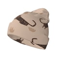 thumbnail image 1 of Susaid Leopard Print Print Winter Beanie for Men Women, Lined Beanie Soft Warm Knit Hat Ski Cuffed Cap, 1 of 6