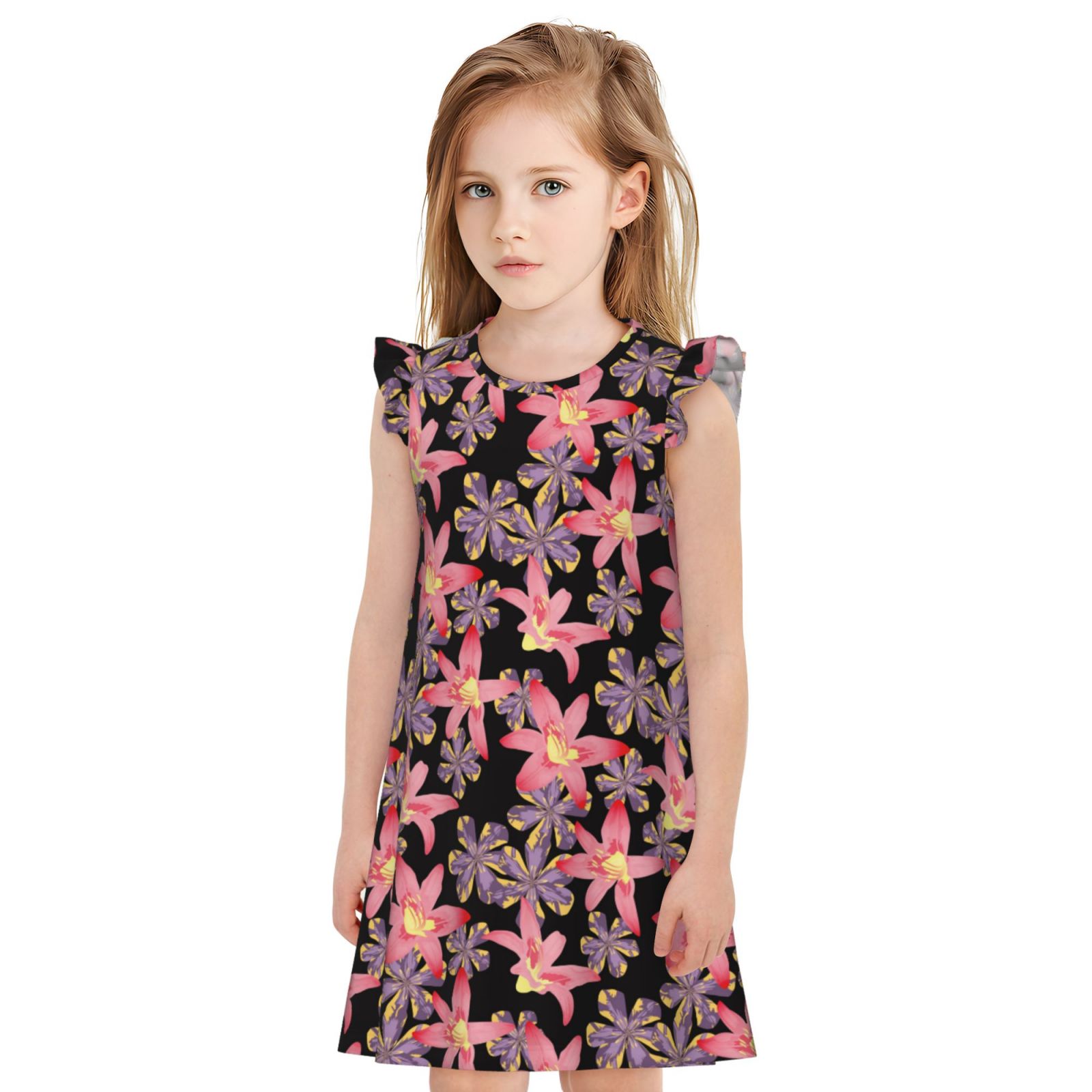 KIDS LAYERED DRESS NIGHT WAITING FOR DAY main image 1