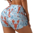 thumbnail image 1 of Susaid Lobsters Print Intensify Workout Shorts for Women Seamless Scrunch Short Gym Yoga Running Sport Active Exercise Fitness Shorts-X-Large, 1 of 8