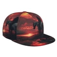 thumbnail image 1 of Susaid Lone Rider Under Red Sky Print Baseball Cap Hip Hop Style Flat Visor Adjustable Outdoor Cap Unisex Adjustable Breathable, 1 of 1