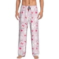 thumbnail image 1 of Susaid Love Rabbit Print Mens Pajama Pants Set Sleep & Lounge Pants, PJ Bottoms with Pockets and Button Fly-Medium, 1 of 6