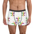 thumbnail image 1 of Susaid Mardi Gras Carnival1 Print Men's Mesh Boxer Briefs Cooling Breathable Sports Underwear Wide Waistband Boxer Briefs W/Fly-Small, 1 of 5