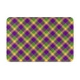 thumbnail image 1 of Susaid Mardi Gras Plaid Print Doormat,Porch Decor,Housewarming Decor Gift Doormat,Funny Flannel Floor Mat,Funny Doormat 24x16 Inch, 1 of 1