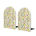 thumbnail image 1 of Susaid Medical Icons Print Wooden Bookends Decorative Book Ends for Shelves Heavy Books Holder Organizer Non-Slip Desk Book End for Kids Room Office School 1 Pairs, 1 of 8