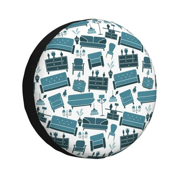 Susaid Modern Furniture Print Tire Covers,Waterproof Anti-UV Snow Sun Rain Tire Covers for RV,Truck, SUV, Trailer, Camper-16 inch