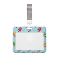 thumbnail image 1 of Susaid Modern Ice Cream Print ID Badge Holder with Double-Sided Windows Horizontal Hard Plastic Case Black Card Protector Pouch for Office School ID Credit Cards, 1 of 7