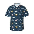 thumbnail image 1 of Susaid Modern Modern Excavator Print Hawaiian Shirts for Men Women,Hawaiian Summer Short-Sleeve Casual Relaxed-Fit Button-Down,Small, 1 of 7