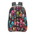 thumbnail image 1 of Susaid Monstrous Cartoon Characters Print Clear Backpack See Through Transparent Plastic Clear Bookbags for School, College, Stadium,Work, 1 of 7