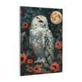 thumbnail image 1 of Susaid Moon Flower White Owl Pattern Vertical Canvas Wall Decor 12x16in - Waterproof with Wood Frame & Damage-Free Hanging Kit, 1 of 8