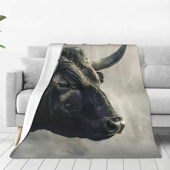 Susaid Mystical Bull in Fog Print Microfiber Cleaning Cloth, Multi-Functional Cleaning Towels, Highly Absorbent Cleaning Rags,Cleaning Cloths for Car Kitchen Home-50"x40"