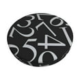 thumbnail image 1 of Susaid Numbers Print Elastic Bar Stool Cover Personalized Washable Stool Cover for Barbershop Home Bar Kitchen-13 inch, 1 of 7