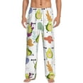thumbnail image 1 of Susaid Orange Green Avocado Print Mens Pajama Pants Set Sleep & Lounge Pants, PJ Bottoms with Pockets and Button Fly-XX-Large, 1 of 6