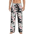 thumbnail image 1 of Susaid Orchids Flowers Print Mens Pajama Pants Set Sleep & Lounge Pants, PJ Bottoms with Pockets and Button Fly-3X-Large, 1 of 6